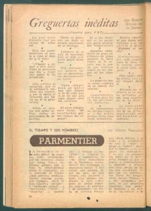 Parmentier : El tiempo y sus hombres