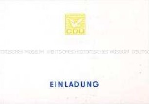 Einladung zur Teilnahme an der Kundgebung zum Abschluss des 13. Parteitages der Christlich-Demokratischen Union Deutschlands