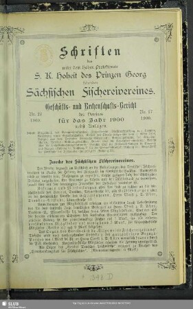 Zwecke des Sächsischen Fischereivereines