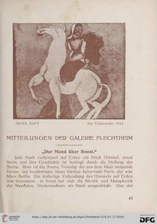 Mitteilungen der Galerie Flechtheim