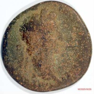 Römische Münze, Nominal As, Prägeherr Nerva, Prägeort Rom, Original