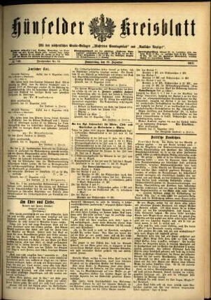 Ausgabe vom Donnerstag, den 19. Dezember 1912.