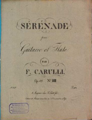 Sérénade pour guitarre et flûte : op. 109 no. 4