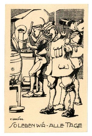 Postkarten für das 3. Jäger-Regiment: So leben wir - alle Tage (Feldküche)