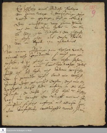 Auszug aus einem Brief von [Unbekannt] an [Unbekannt].