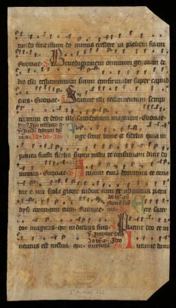 [Antiphonale]; aus dem Commune conf. und virginum.