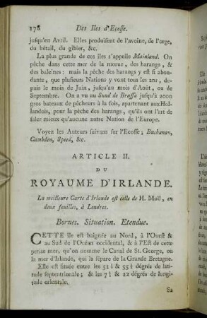Article II. Du Royaume D'Irlande.