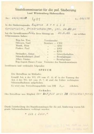 Arnold, Eugenie