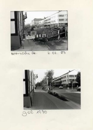 Umbau der B239 vorher - nachher. Hornsche Straße