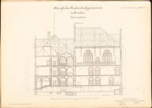 Friedrichs-Gymnasium, Breslau: Schnitt 1:100