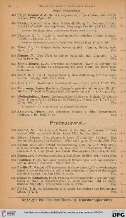 Freimaurerei (Nr. 510 - 530)