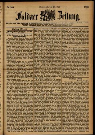Ausgabe vom Samstag, den 24. Juli 1886.
