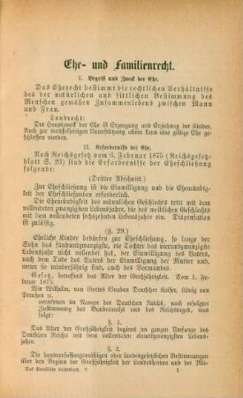 I. Begriff und Zweck der Ehe