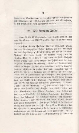III. Die Provinz Fulda.