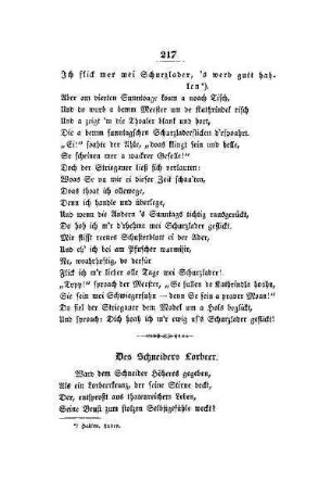 Des Schneiders Lorbeer