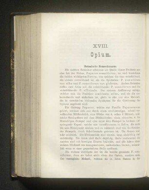 XVIII. Opium