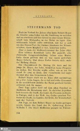 Ausklang: Steuermann Tod