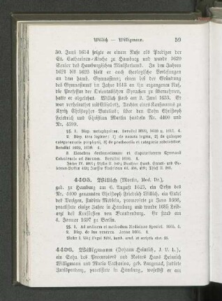 4405. Willich (Martin, Med. Dr.).