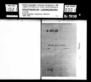 Kommunsachen: Fronen, Oberamt Brackenheim