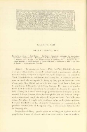 Chapitre XVII. Baray et Kampong Leng