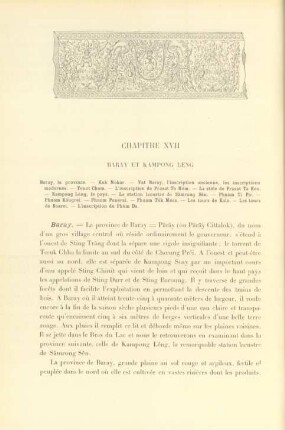 Chapitre XVII. Baray et Kampong Leng