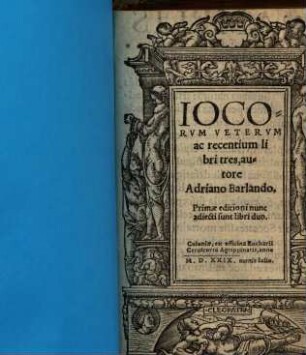 Iocorvm Vetervm ac recentium libri tres