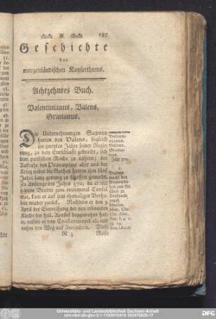 Achtzehntes Buch. Valentinianus, Valens, Gratianus.