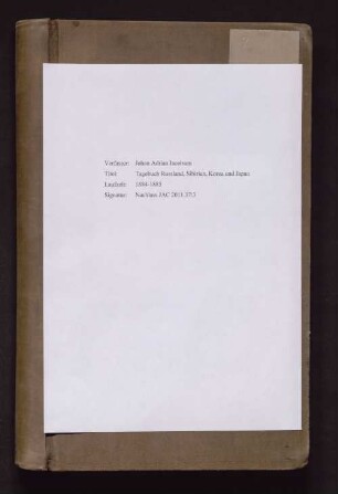 [Tagebuch Russland, Sibirien, Korea und Japan]