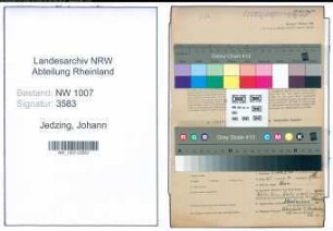 Entnazifizierung Johann Jedzing , geb. 23.06.1895 (Arbeiter)