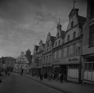 Wismar. Krämerstraße in der historischen Altstadt