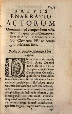 Brevis Enarratio Aetorum ... Sub Clement. VIII. celebratorum
