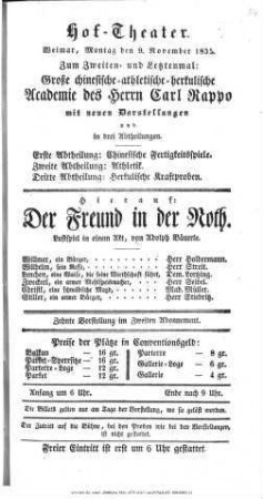 Der Freund in der Noth