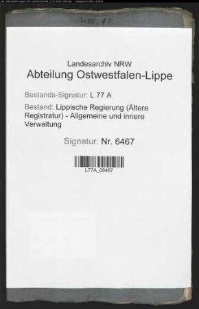 Abschoß gegen das Fürstbistum Osnabrück