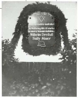 Malsch, KA; Synagoge, Gefallenengedenktafel 1914-1918