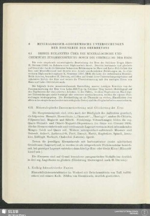 6 Mineralogisch-Geochemische Untersuchungen Der Eisenerze Des Oberdevon