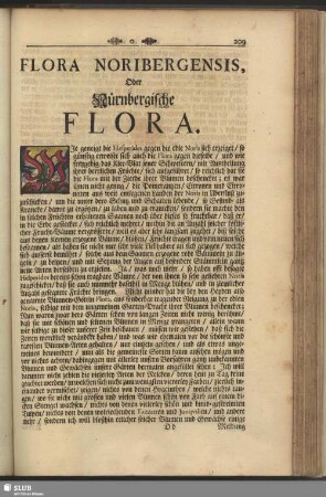 Flora Noribergensis, Oder Nürnbergische Flora