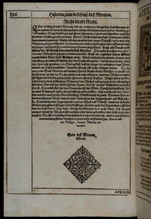 Historia zum Beschluß des Mertzen.