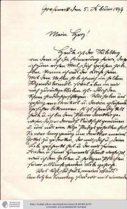 Brief vom 05.02.1899