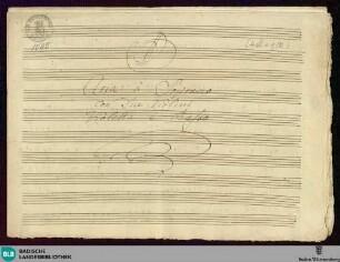 Antigono. Excerpts - Mus. Hs. 1045 : S, vl (2), vla, b