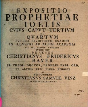 Expositio prophetiae Ioelis : Cap. III et IV.