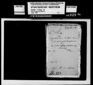 Reparation der Rheindämme in der Herrschaft Scharfeneck und von Kurpfalz prädentierte Konkurrenz