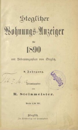 9.1890: Steglitzer Wohnungs-Anzeiger