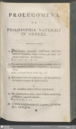 Prolegomena De Philosophia Naturali In Genere