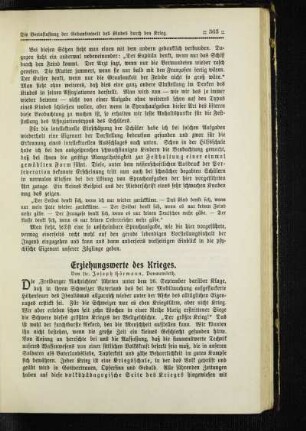 Erziehungswerte des Krieges