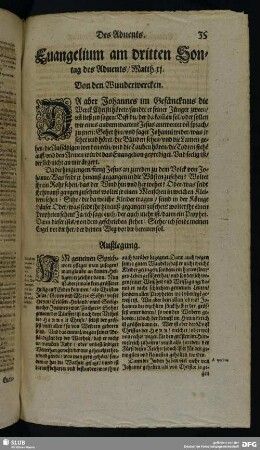 Evangelium am dritten Sontag des Advents, Matthaei
