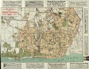 Plan der Stadt Altona 1908.