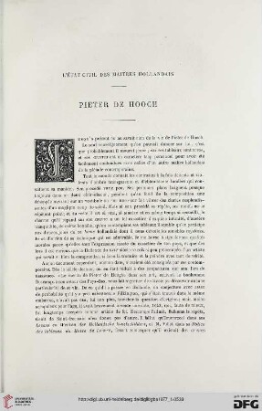 2. Pér. 15.1877: Pieter de Hooch : l'état civil des maîtres hollandais