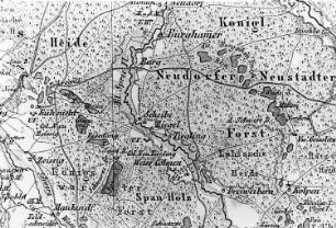 Hoyerswerda-Kühnicht. Atlas von Schlesien, Kreis Hoyerswerda, Verlag C. Flemming/Glogau, um 1850