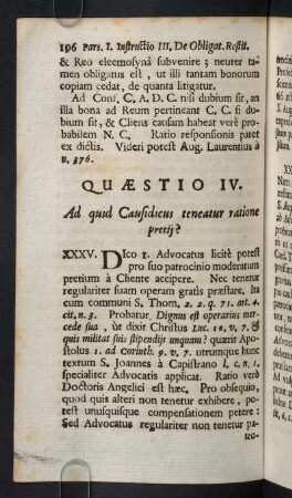 196-210, Quaestio IV. Ad quid Causidicus teneatur ratione pretij?