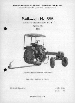 Zwischenachsanbaumähwerk ZUB 213.1-R